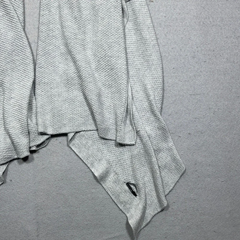 Babaton Cardigan Women XXS Open Front Drape Knit Heather Grey Minimalist Classic